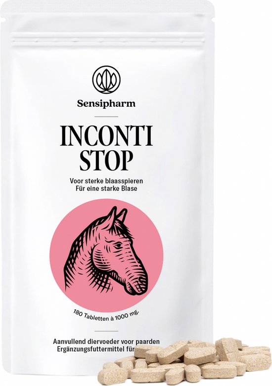 Sensipharm® Inconti Stop Paard - Incontinentie & Urineverlies Supplement - 180 Tabletten a 1000 mg Sensipharm® Inconti Stop Paard - Incontinentie & Urineverlies Supplement - 180 Tabletten a 1000 mg