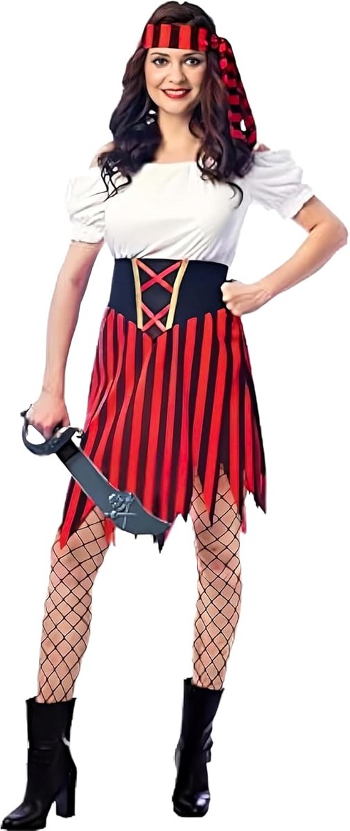 Pirate Kostuum Set voor Kinderen & Volwassenen – Roleplay Cosplay Kostuum, Complete Outfit