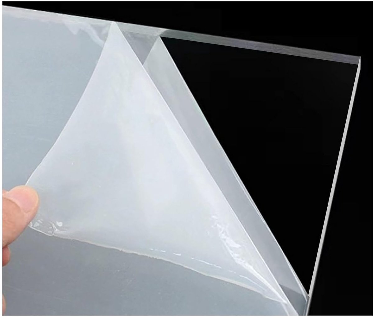 acrylplaten, 90 cm x 50 cm x 5 mm, transparante kunststof, 5 mm dik, transparante kunststof plaat voor decoratie, display, frame, schilderij