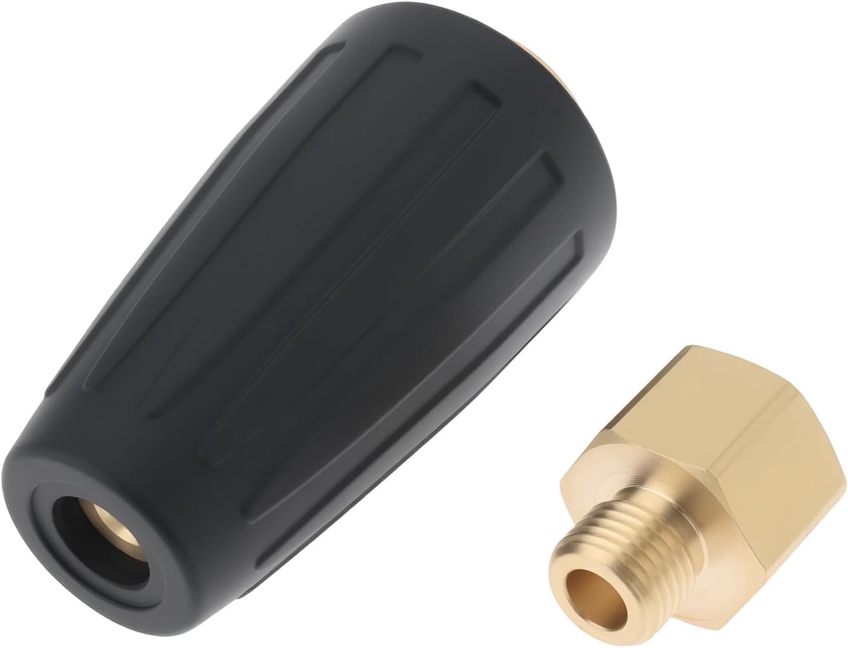 Rotor nozzle 040 met M18x1.5mm messing adapter - 276 Bar - krachtige rotatiewaterstraal - SnelShoppen