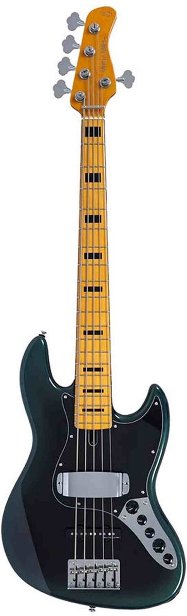 Sire V7N A5/DF Marcus Miller 5-snarige Actieve Basgitaar Dark Forest met Elzen Body en Heritage-3 Preamp