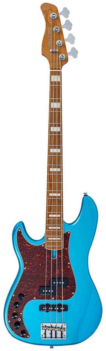 Sire P7N A4L/TP Marcus Miller Linkshandige 4-snarige Actieve PJ Basgitaar Tide Pool met Elzen Body en Heritage-3 Preamp