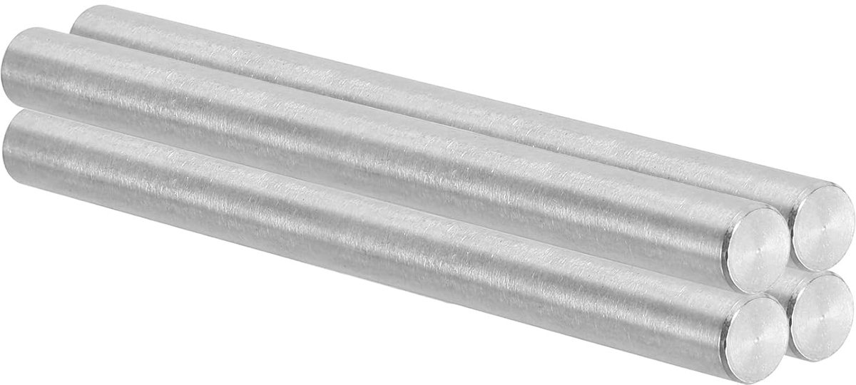 8 mm x 100 mm pluggenstift, roestvrij staal, 4 stuks, 304 roestvrij staal, plankpennen, steunstang, metalen bevestigingselementen voor planken, meubelbevestigingsonderdelen, zilver