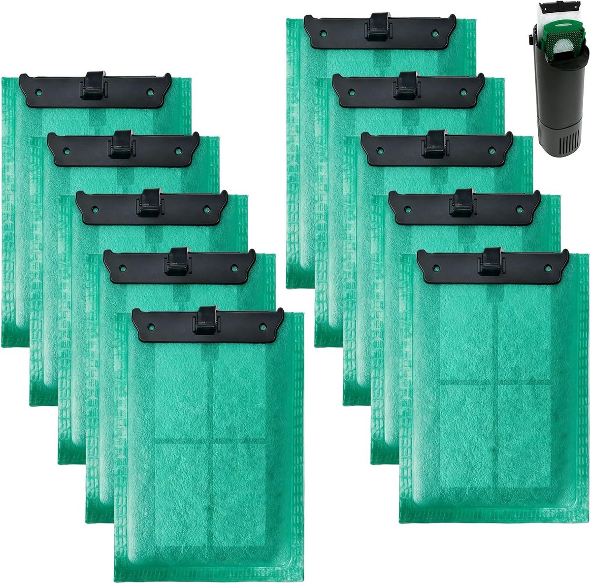 10 stuks vervangende filterpads, compatibel filtermateriaal voor Tetra EasyCrystal Filter Box 300 geschikt en EasyCrystal filter 250 voor Tetra Reptofilterpatronen aquaria