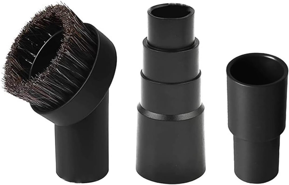 borstel voor stofzuigers van paardenhaar, ronde stofborstel, 3 stuks, 3 stuks, 1,25 inch met universele adapter voor slang, standaardaansluiting, 32 mm