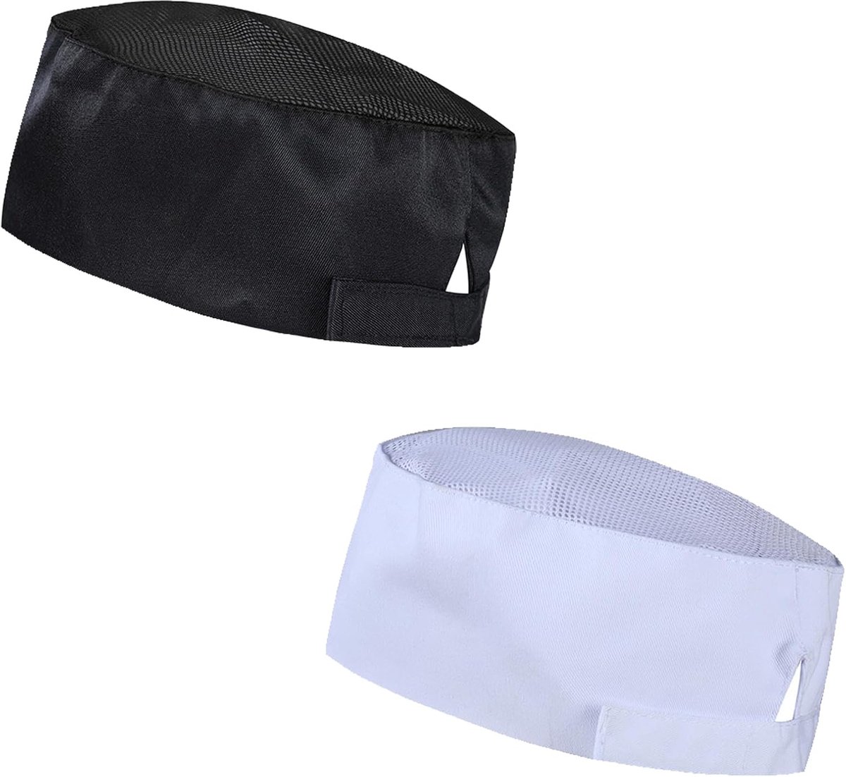 2 stuks chef-kokshoed, verstelbare kookpet, food service caps, ademende mesh top schedel pet, koksmuts voor volwassenen, voor keuken, bakkers, school, restaurant, koken