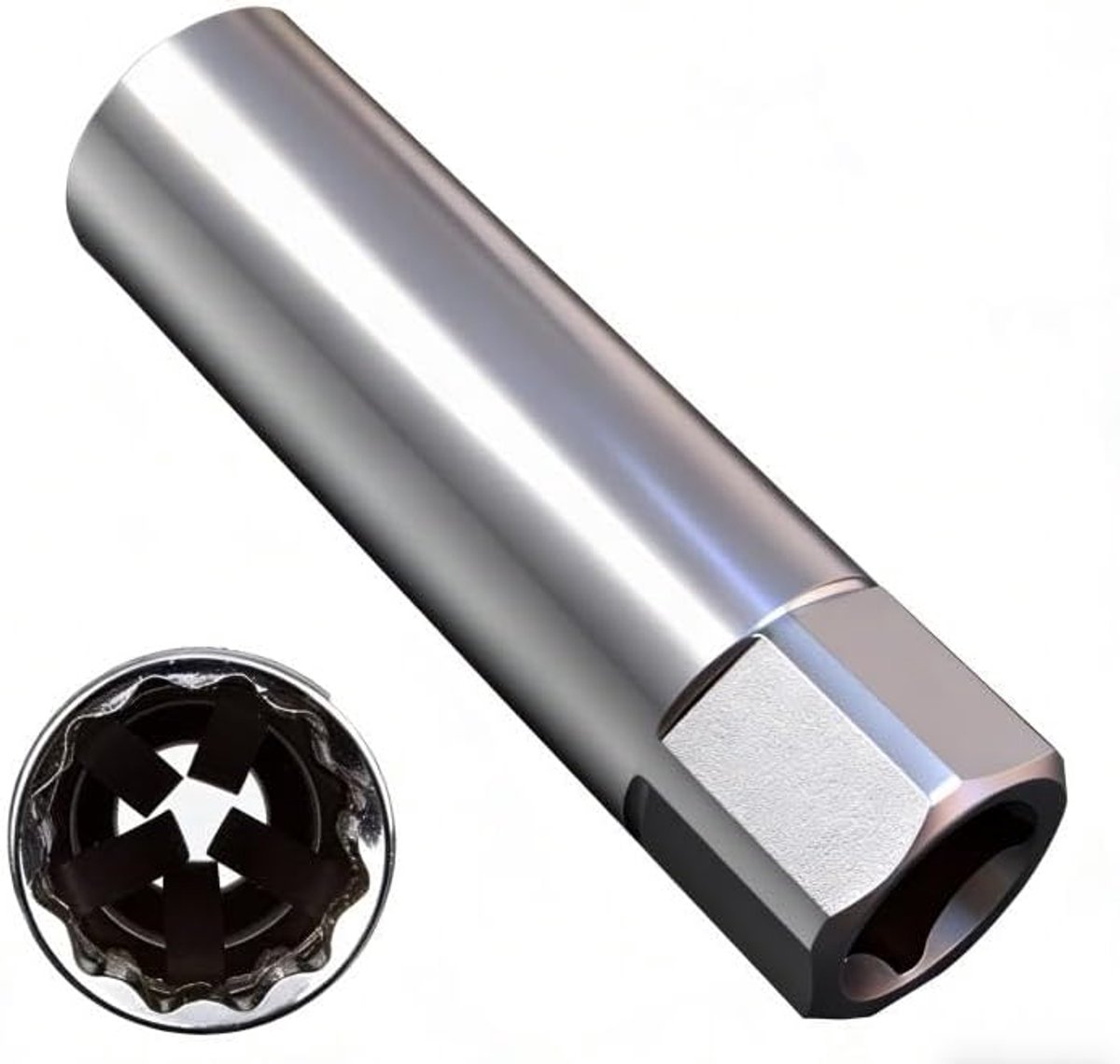 14 mm 12-punten met anti-slip, stekkersluiting, 1/4 inch stekkersluitel, Magnetische stekkersluitel op afstand, voor auto's, vrachtwagens en motorfietsen, Langdurig en comfortabel