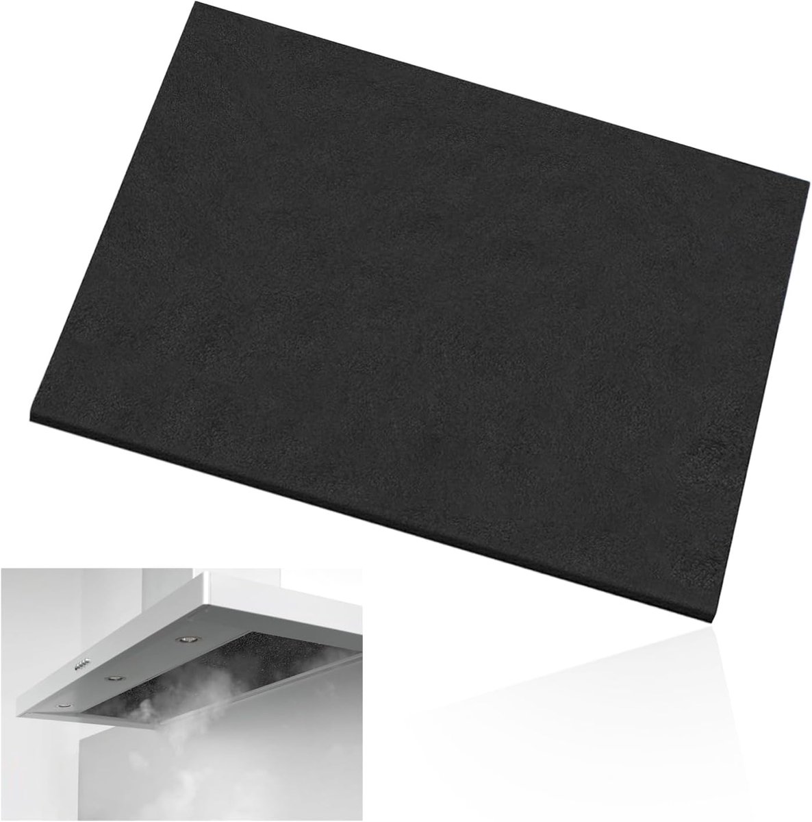 afzuigkappenfilter, 57x47 cm filter voor afzuigkap met actieve kool, kan worden afgeknipt, actieve koolfilter afzuigkap, vetfilter voor afzuigkap