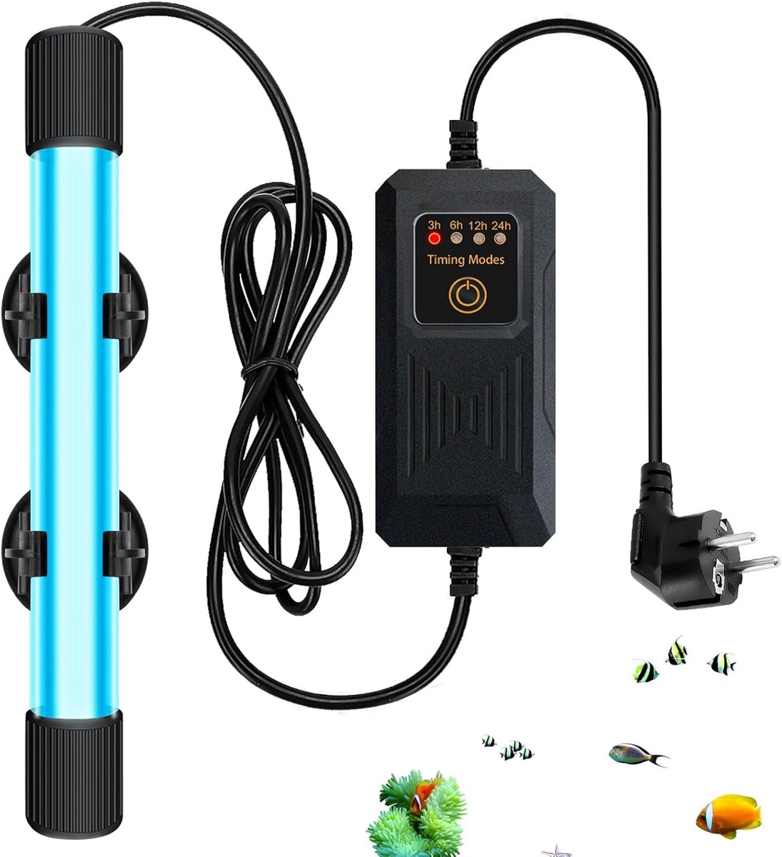 UV-lamp sterilisator voor aquarium, 13 W, met timer tegen algen en bacteriën, waterdicht, voor huis en keuken
