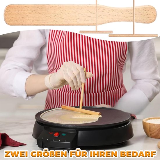 Pannenkoekenverdeler van beukenhout — afbeelding 2