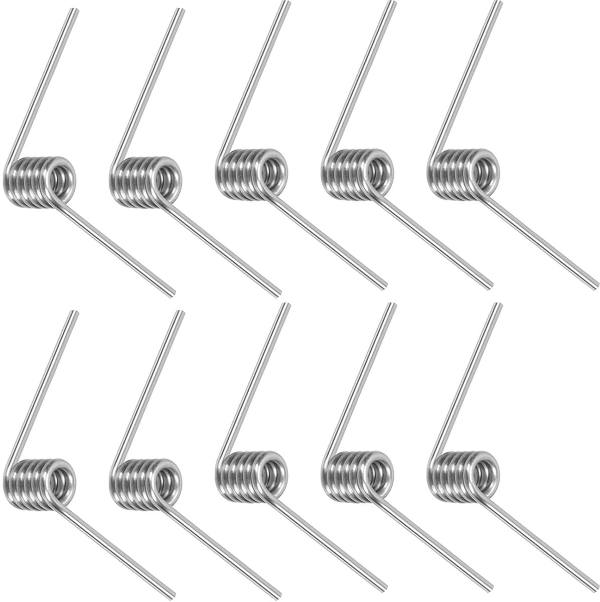 10 stuks 90 graden roestvrijstalen torsieveren 2 mm draaddiameter 10 mm buitendiameter, 40 mm kleine torsieveer, mechanische kleine torsieveer voor thuisreparatie, houtbewerking, doe-het-zelf
