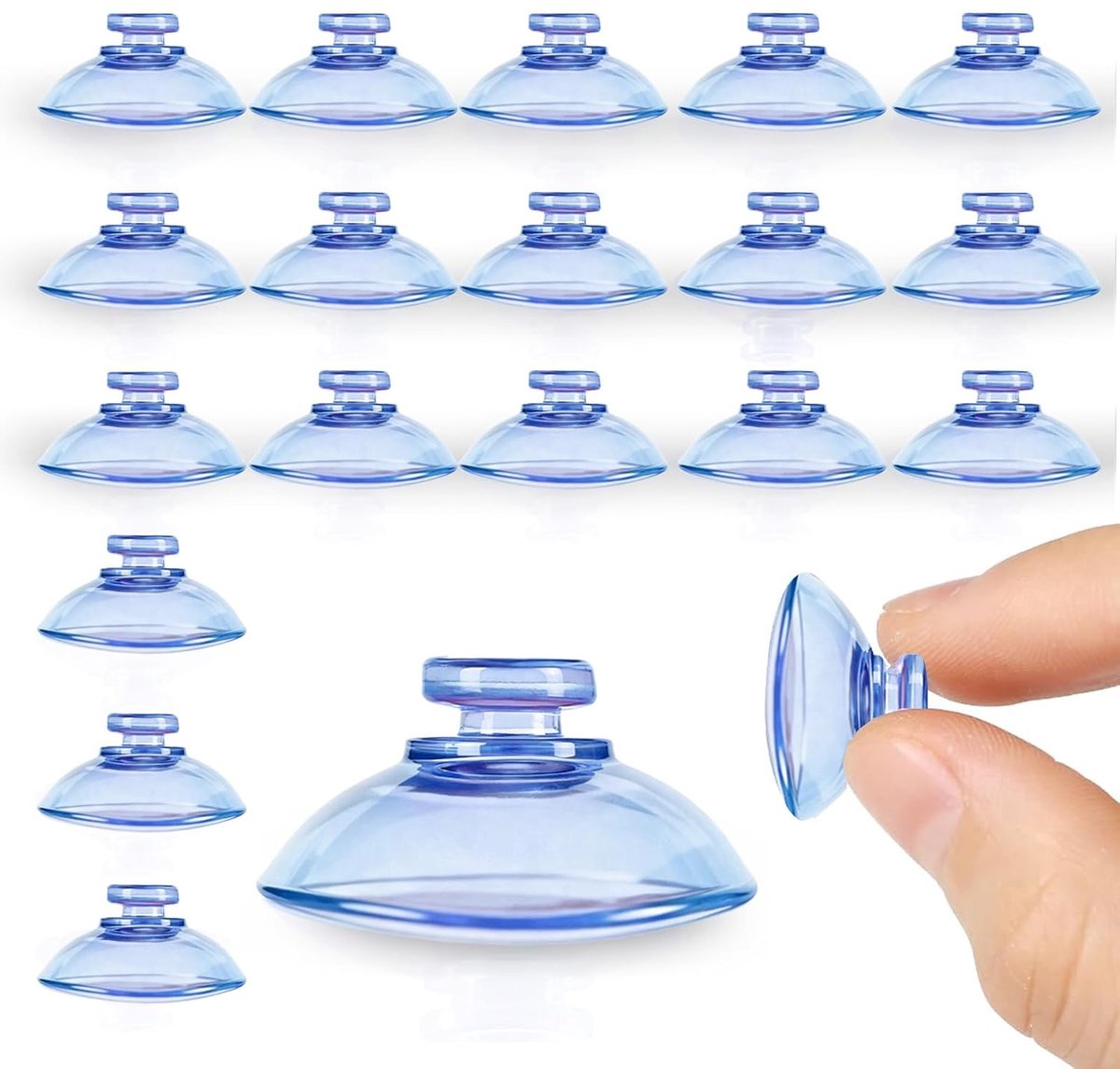 Zuignappen van transparante kunststof, zuignap voor glas 30 mm, sterke zuigkracht, waterdicht, herbruikbaar, voor decoratie en organisatie van huis, ramen, badkamer, bureau