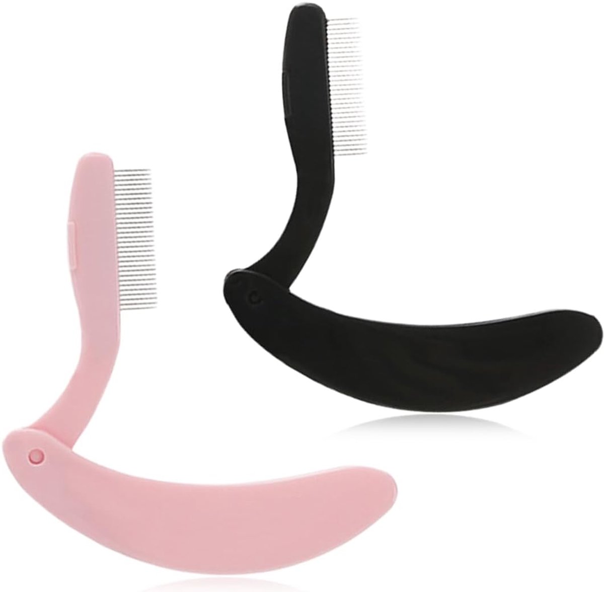 2 stuks wimperkam, wimperkam, opvouwbare wimperkam, opvouwbare wimperkam, wenkbrauwmascara, applicator, wimperscheider, wimperborstel