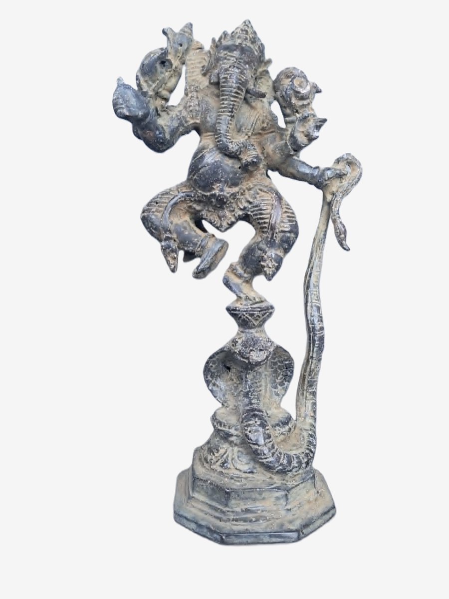 Ganesh/Nritya Ganapati/statue en bronze/Asie/Naga