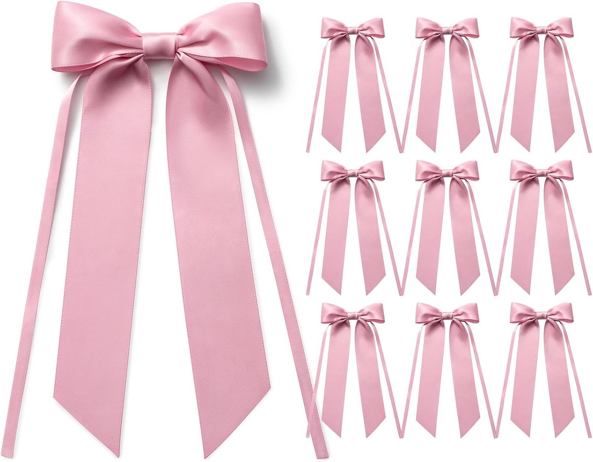 Strikken Roze Bruiloft Decoratie Cadeau Strik voor Verjaardag Kerstmis Slinger Communie,10 Stuks