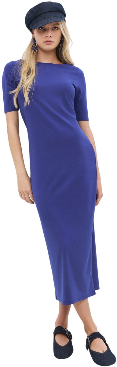 robe longue à manches courtes