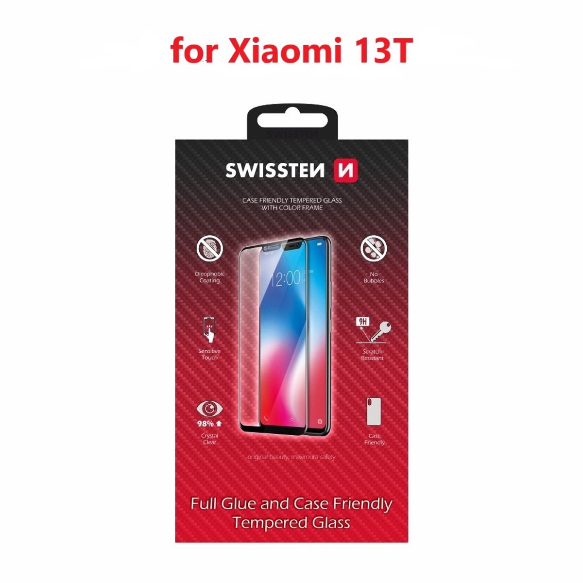 Swissten 5G screenprotector - Geschikt voor Xiaomi 13T - Black