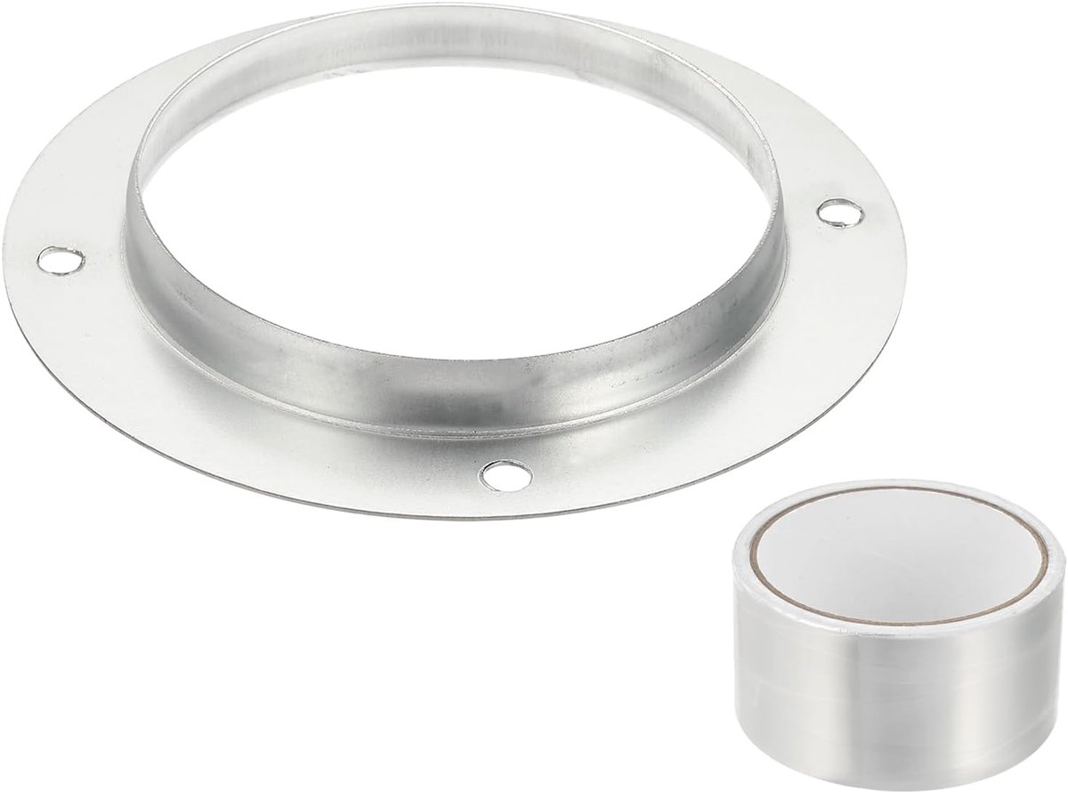 5 inch Pijpconnector flens, rechte uitlaatpijp metalen flens voor leidingen montageplaat voor HVAC-systemen verwarming ventilatie, verzinkt staal