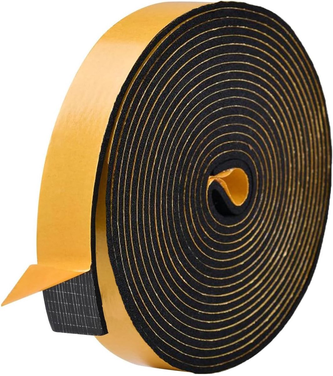Schuimrubberen Tape, Zelfklevend, EVA-Weerstrip Met Hoge Dichtheid, Afdichting, Anti-vibratie, Anti-botsing, Schokbestendig Voor Raamdeur, Auto, Airconditioner,25mm(W) x3mm(T) x3M(L)
