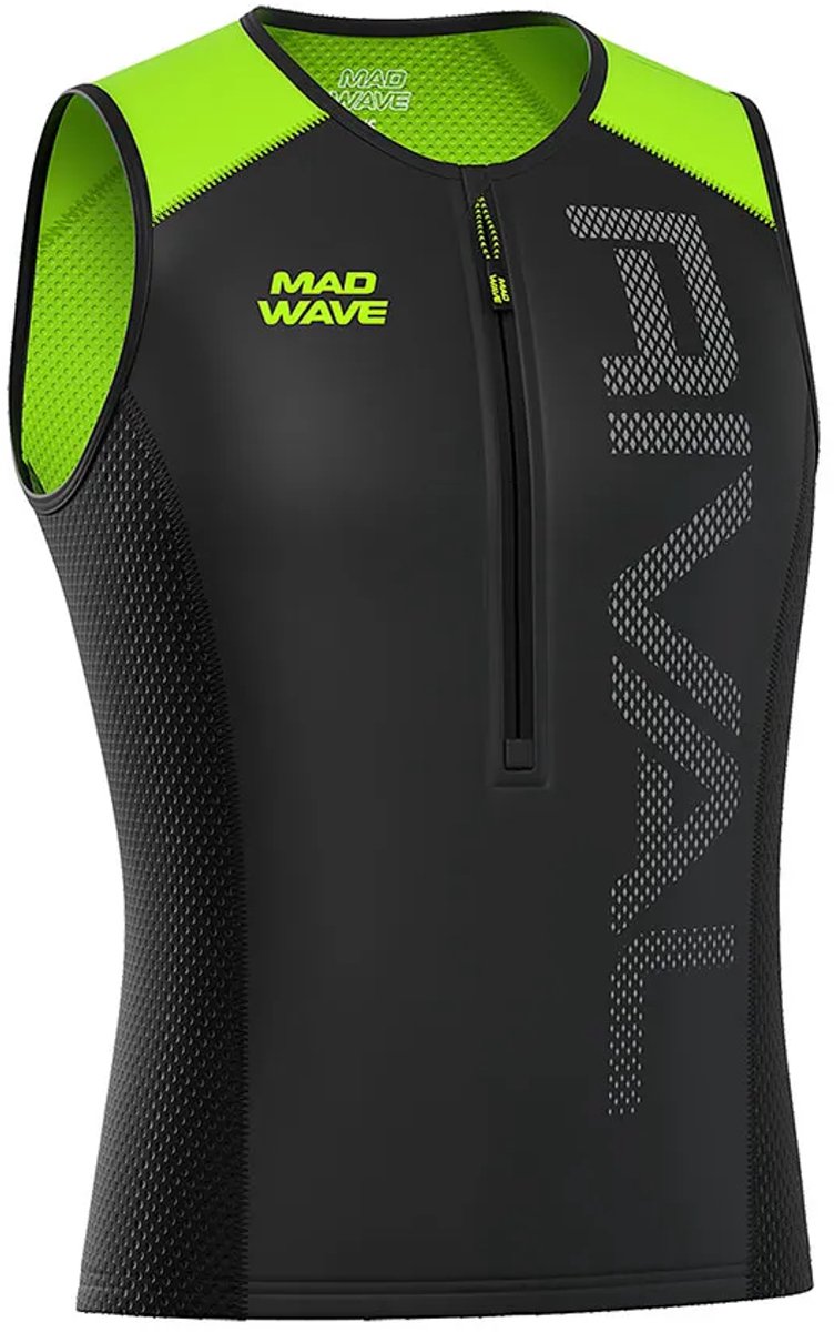 Mad Wave Rival Mouwloze Triatlontrui Zwart L Man