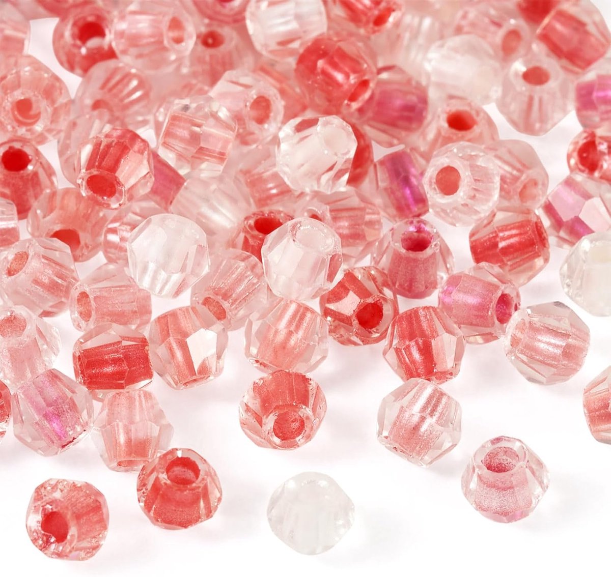 200 stuks facetgeslepen bicone transparante glaskralen 4 mm ruitvormige glazen rocailles geverfde kern kristal kraal voor sieraden maken doe-het-zelf armband ketting - zadelbruin