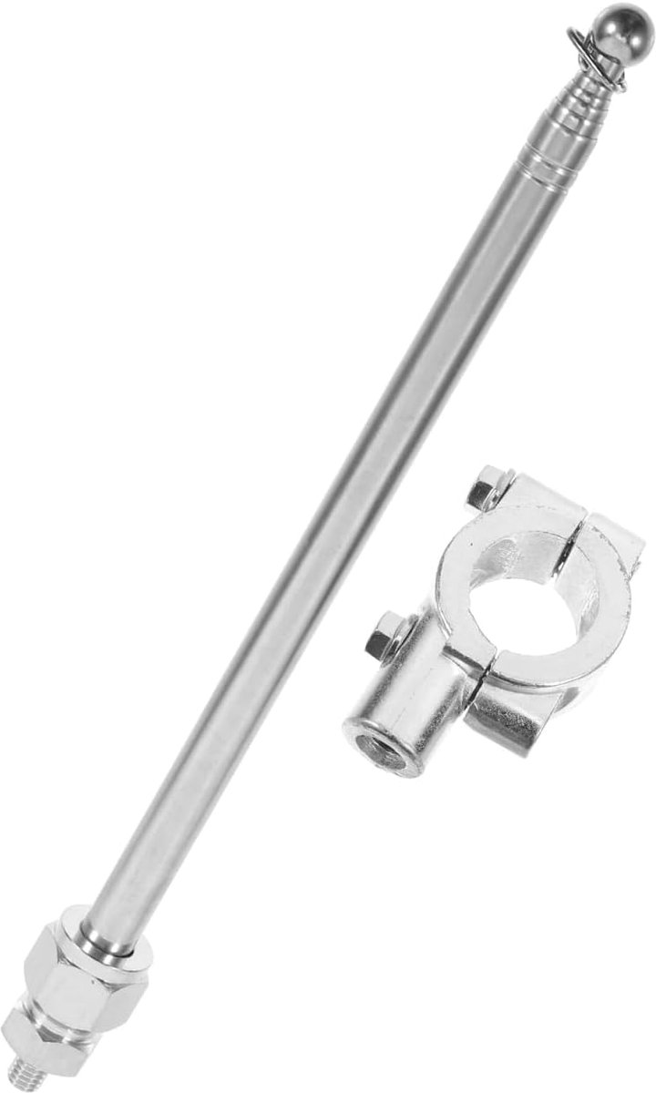 Verticaal opgehangen kleine vlaggenstandaard vlaggenmast houder voor vlaggenmast onderlegger stuurvlaggenmast houder drager helmhouder dwarsstang telescopische vlaggenhouder scooter quad 1,2 m