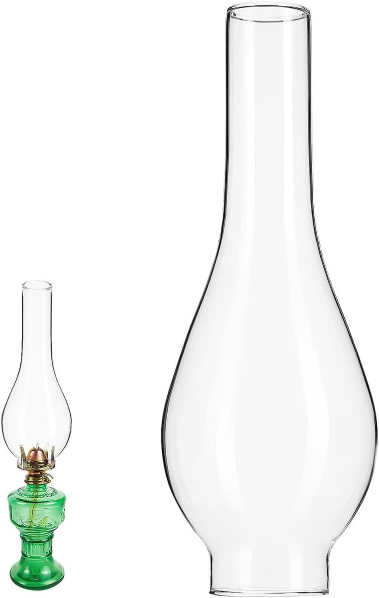 Olielamp Vervangingsglas lampenkap voor petroleumlampen Heldere cilinder Installatie voor en Buitendecoratie Verbeterde duurzaamheid