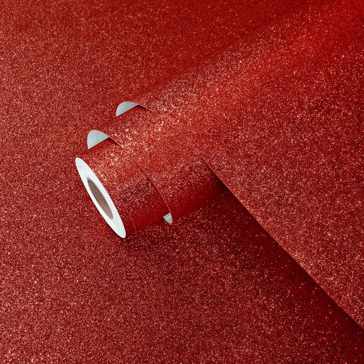 Behang voor slaapkamer meubels vinyl wrap voor kast verjaardag inpakpapier rode glitter kleverige achterkant plastic behang rol werkblad vinyl bekleding voeringpapier 40 cm x