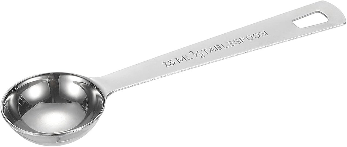1Pcs 7.5Ml Eetlepel Maatlepel, 1/2 Eetlepel Meten Lepel Rvs Individuele Maatregel Scooper Alleen Voor Gemalen Koffie Losse Thee Poeder
