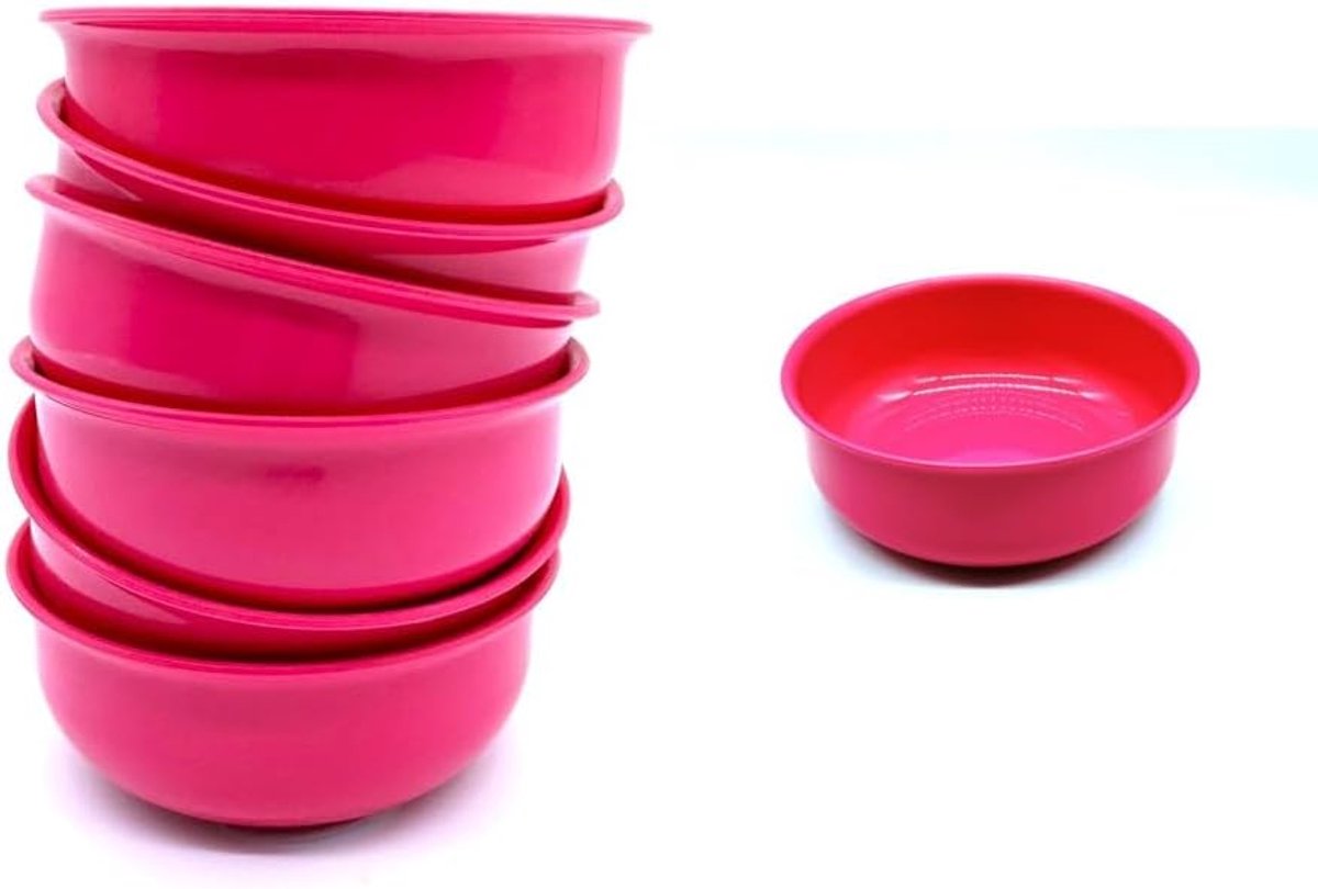 Kom 10 cm set van 6 fuchsia