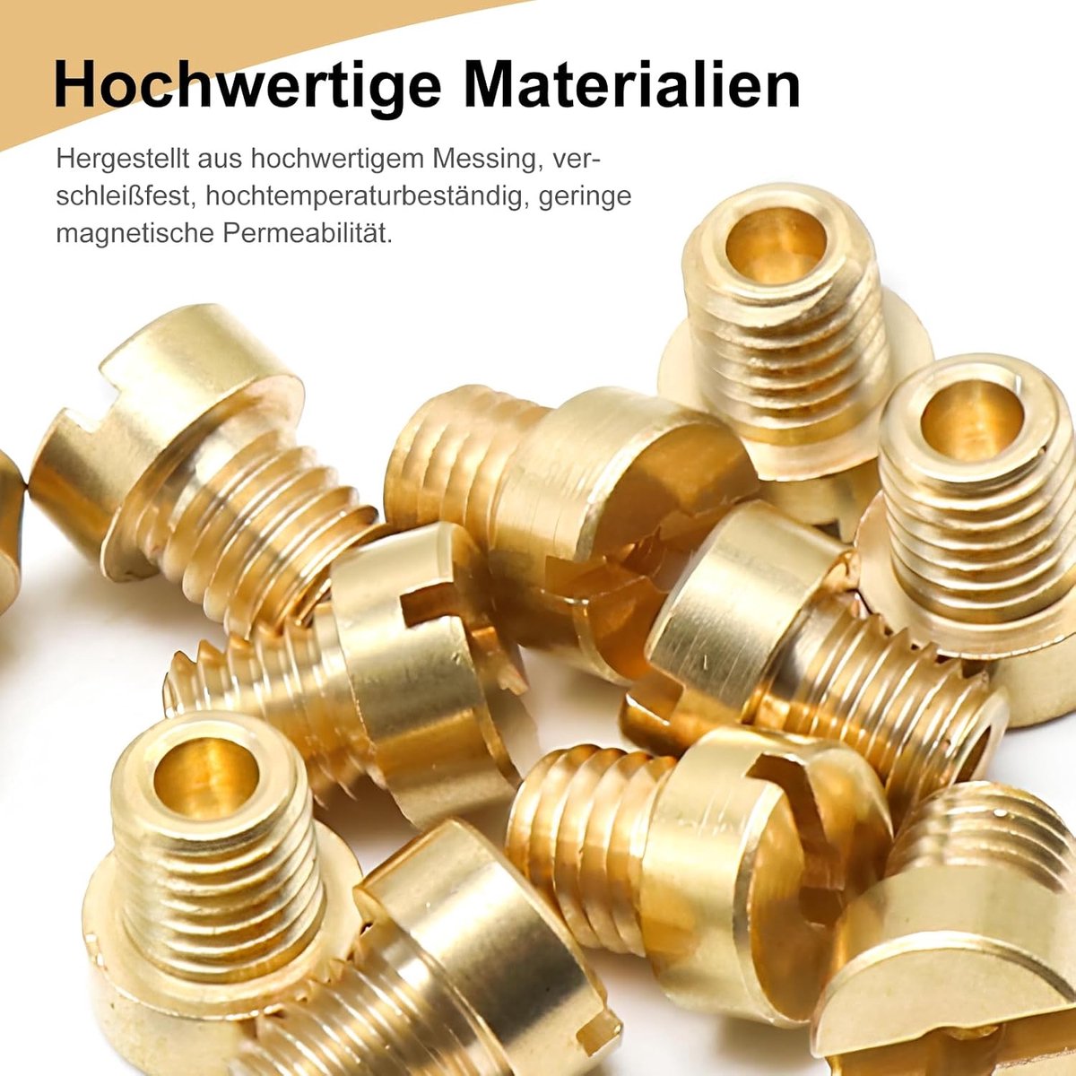 M6 carburateur mondstukken, 10 stuks carburateur mondstuk hoofdmondstuk set, anti-roest carburateur sproeiers set hoofdsproeiers voor scooter motorfiets schakelbromfiets PHBH PHBL FRD PHF VHB