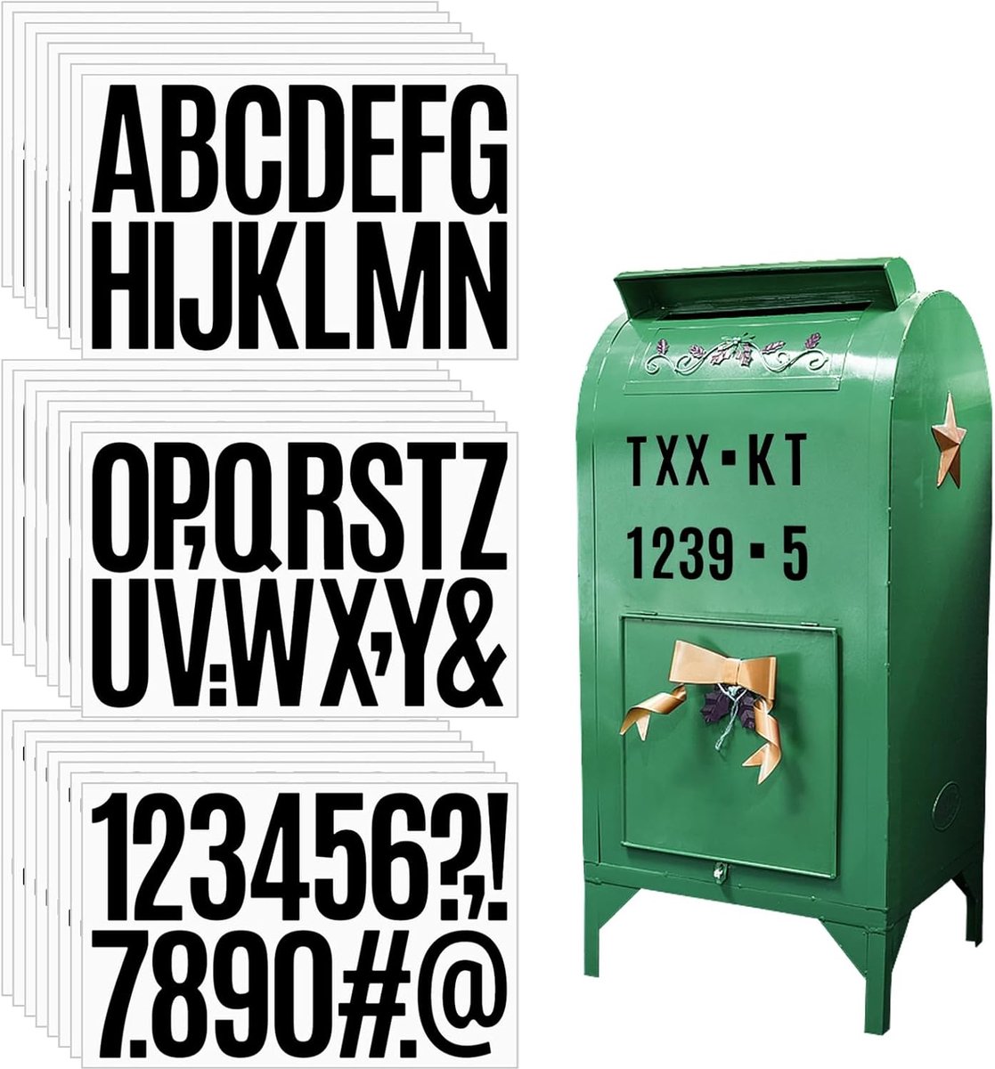 24 stuks weerbestendige plakletters, zwart, 7,5 cm, zelfklevende letterstickers voor huisnummers, ramen, deuren, auto en borden, verwijderbaar, binnen en buiten