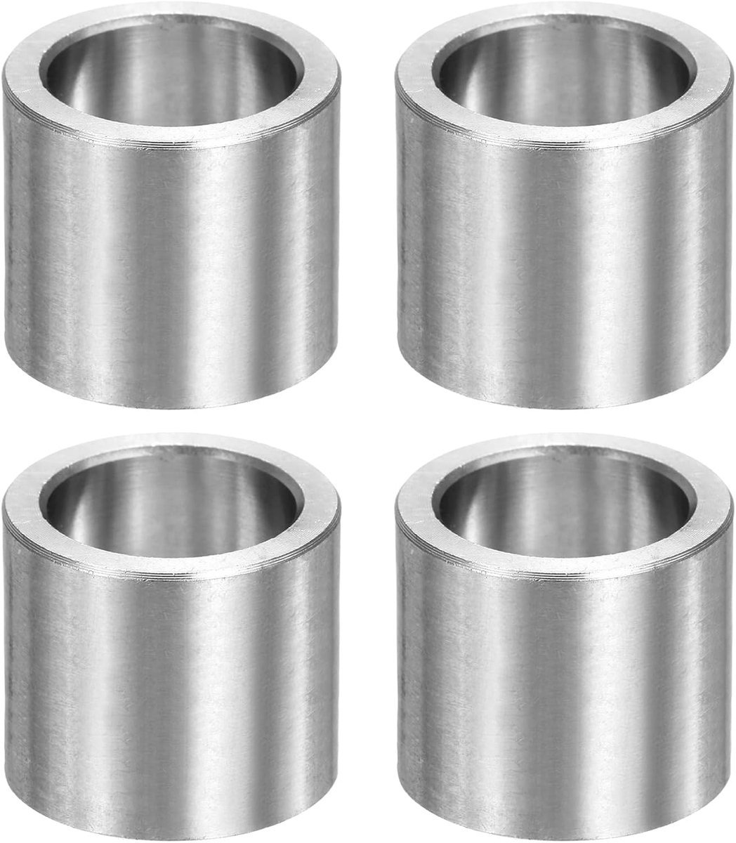4 stuks M16 metalen afstandhouders, 5/8 inch roestvrij stalen afstandhouders 16 mm IDx22 mm OD x 25 mm lengte ronde schroefdraadloze afstandhouder bus glad oppervlak voor schroeven, bouten