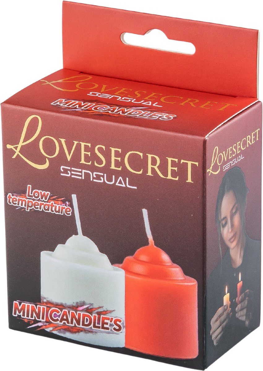 LoveSecret Sensual Wax Play Kaarsen 2 Pack – Rood & Wit