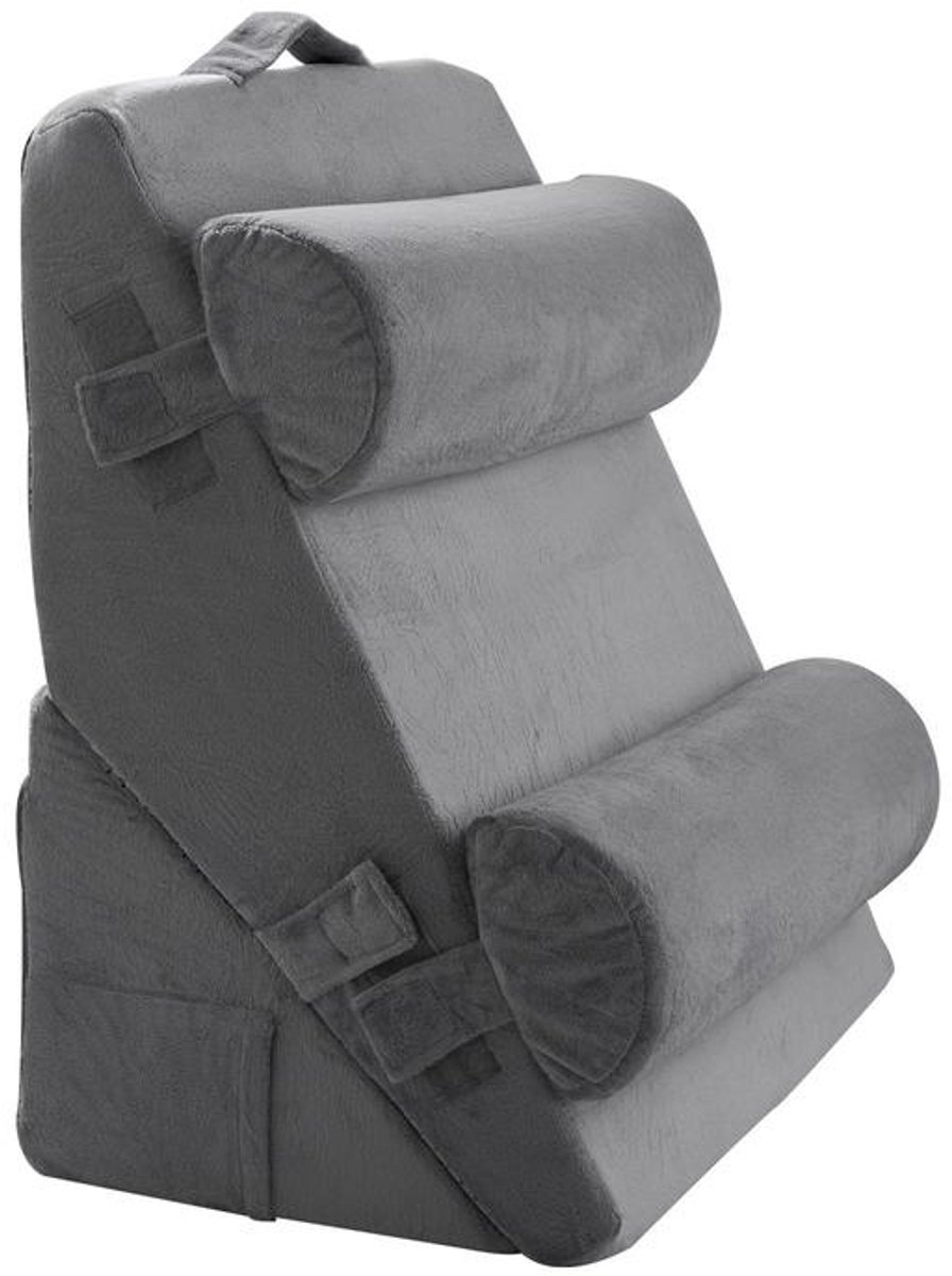 M-Goods Wigkussen Bed 4-delig Orthopedisch - Leeskussen - Rugondersteuning - Reflux & Rugpijn - Verstelbaar Systeem