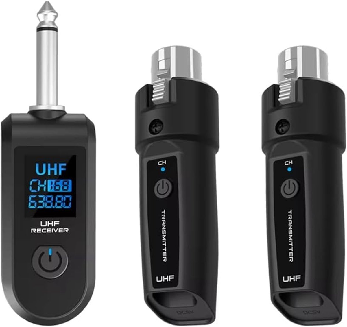 Draadloze Microfoon Transmitter Ontvanger - XLR Systeem - 20 Kanalen - Geschikt voor Dynamische Microfoons en Gitaren - ShopVlot