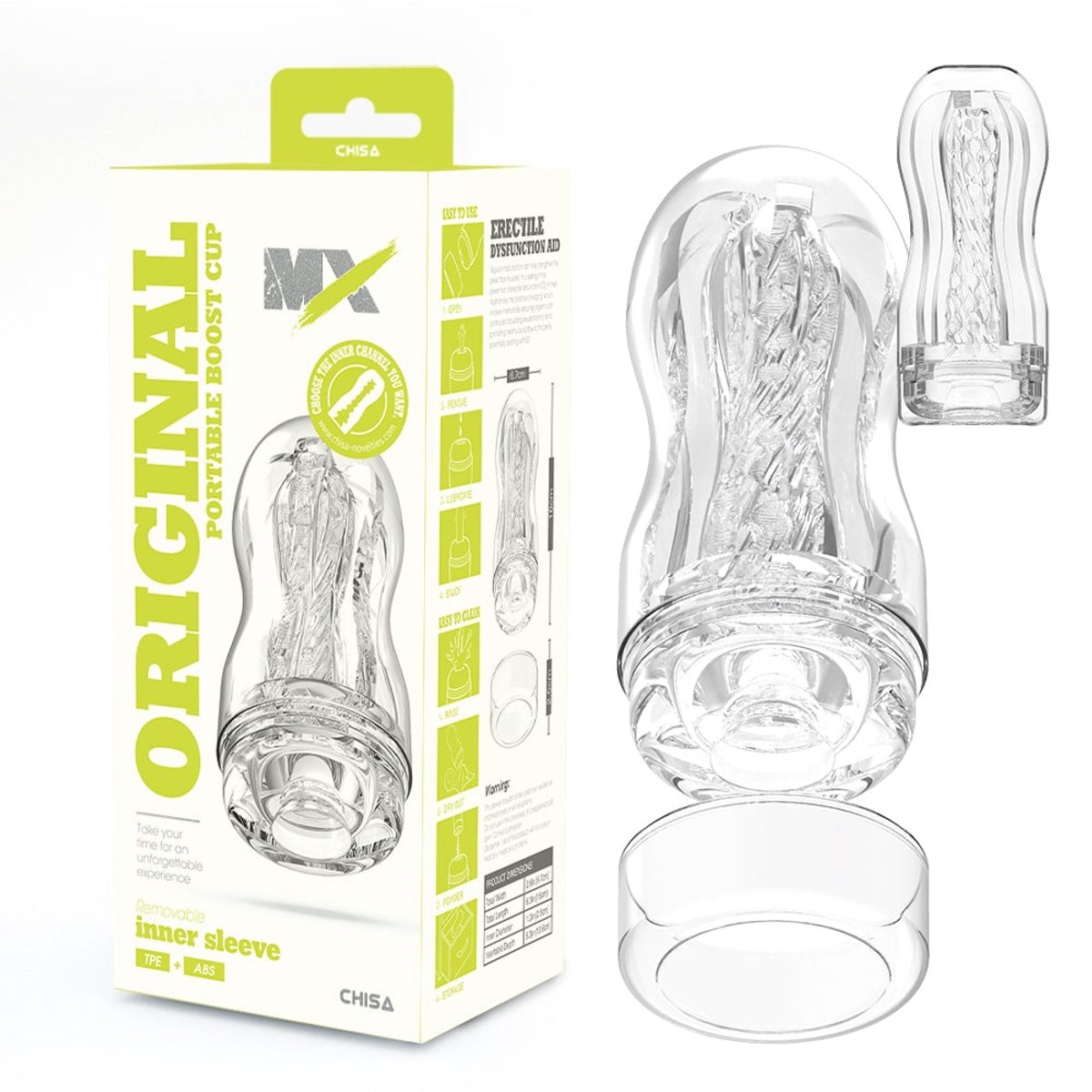 Chisa - Original Portable Boost Cup - Cup Masturbator - Transparant