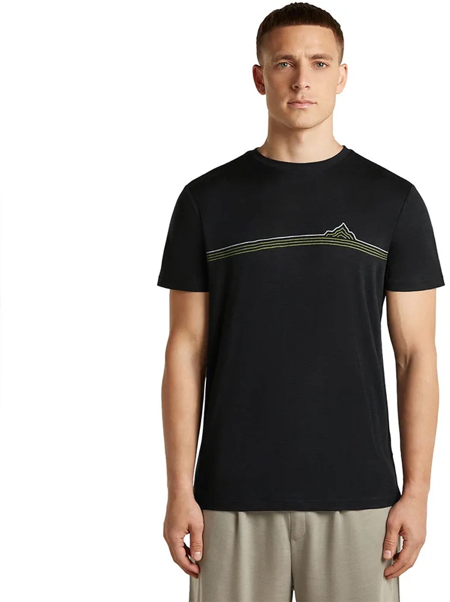 Icebreaker 150 Tech Lite Range Stripes T-shirt Met Korte Mouwen Zwart S Man