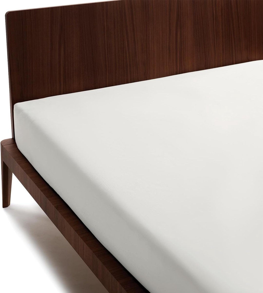 Fitted sheet eenpersoons 90 x 200 cm - 100% percale katoen - ademend en zacht - ideaal voor een goede nachtrust - SnelShoppen