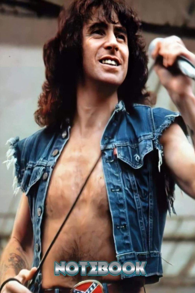 Notebook : Bon Scott Notebook 6x9 100 pages, Diary For Any Occasion Gifts in Work Office, Home, School, Thankgiving - ShopVlot