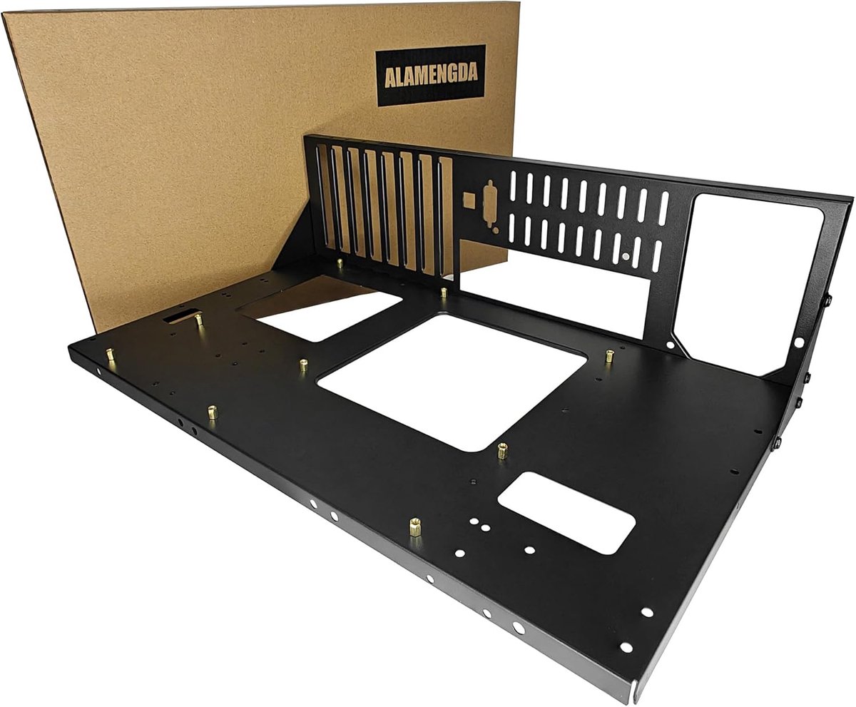 SnelShoppen - DIY PC testbench open chassis case rack voor ATX/M-ATX/ITX moederborden, breed ontwerp voor optimale warmteafvoer, hoogwaardige 0.8mm st