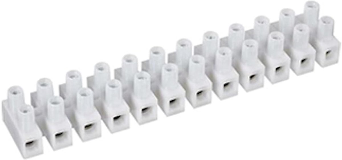wit 12 polig 3A - 4 mm² U-vorm 380 V 10 stuks