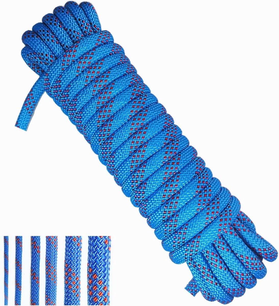 PolypropyleenReep, 10mm Blauwe snoertouw, Bootankertouw, Doklijnen, Gevlochten touw, Nylon snoer (10mm-15Meter)