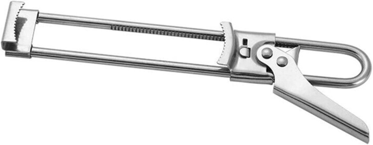 19 * 3.3 CM Verstelbare Handheld Blikopener Rvs Jar Fles Deksel Gemakkelijk Remover Tool voor Families