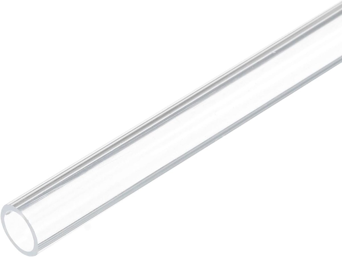 12 inch doorzichtige plastic stijve buis 9 mm x 12 mm (3/8 "x 1/2") acryl buis ronde polycarbonaat buis, [voor sanitair, hydrauliek, pneumatiek, aquarium, doe-het-zelf]