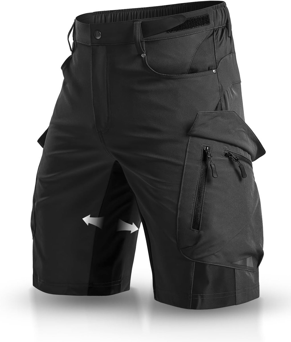 Shorts met 6 zakken, werkbroek mannen, korte bermuda, wandelbroek, fietsbroek, chino, stretch, zomer, wandelshorts, MTB-broek