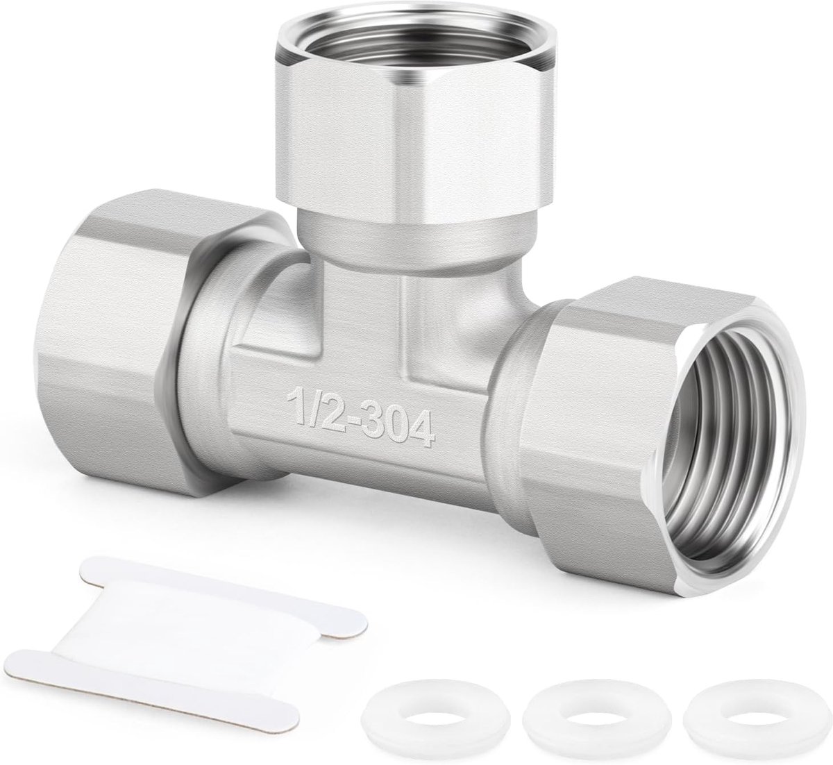 1 stuks 1/2" BSP roestvrij staal 304 gieten vrouwelijke T vormige 3 Manier Pijpverbinding voor Water lucht buis industriële