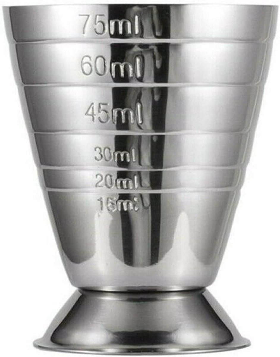 maatbeker cocktail jigger 2.5 oz, 75 ml, 5 eetlepels bar gemengde drank cocktail gereedschap