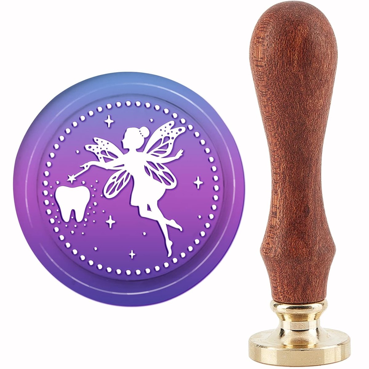 Vlinder Wax Seal Stempel Fairy Vintage Zegellak Postzegels 30mm Verwijderbare Messing Hoofd met Houten Handvat voor Bruiloft Uitnodigingen Enveloppen Halloween Kerst Thanksgiving Gift