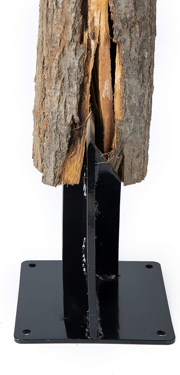 Splitter - Hoge Sterkte Structureel Staal Brandhout Splitter, Hout Splitter Wigge, voor Kleine Houtkachel en Open Haard Handmatige Log Splitter, Zwart. — afbeelding 5